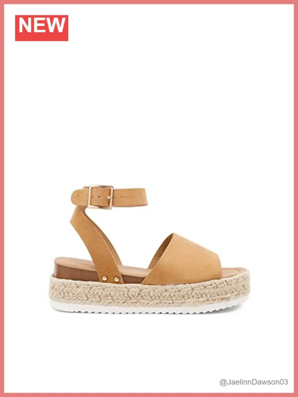 Ankle Strap Espadrille Wedge Sandals with Cushioned Footbed